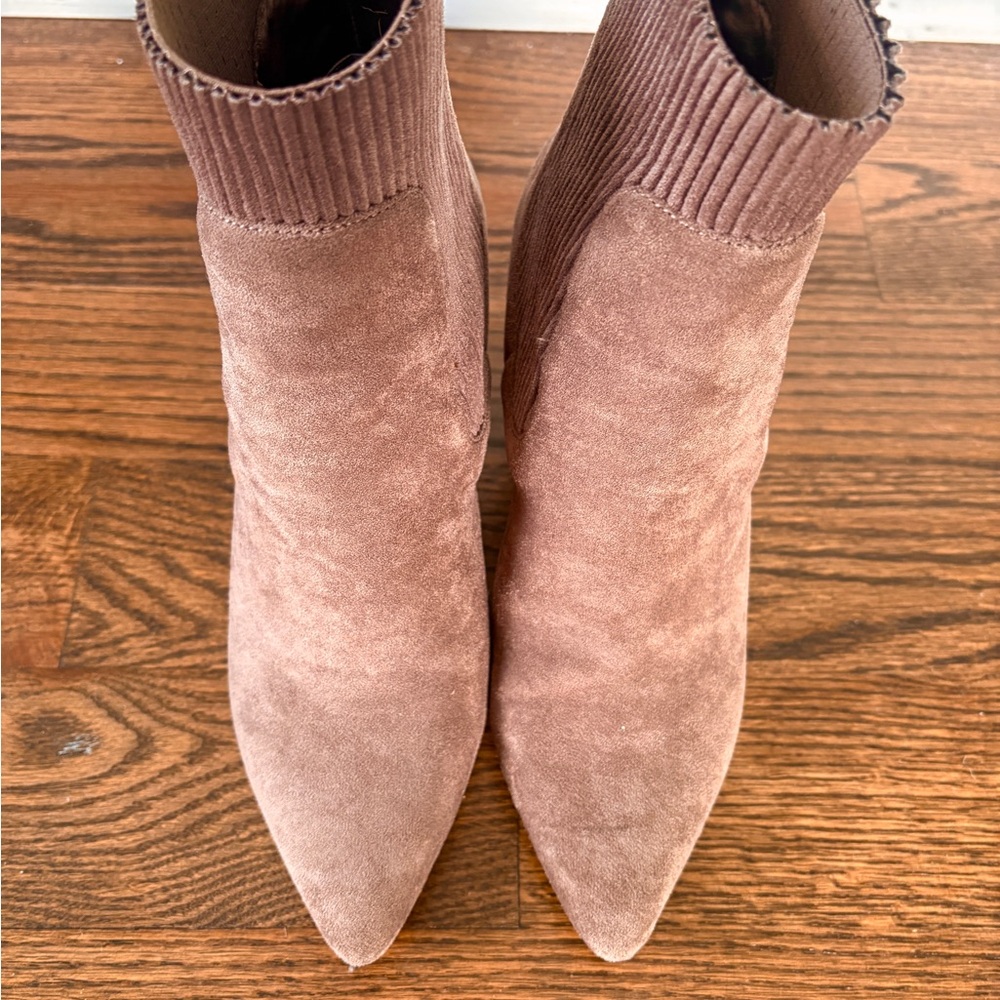 Steven Suede Taupe Heeled Boots size 7 - Picture 3 of 3